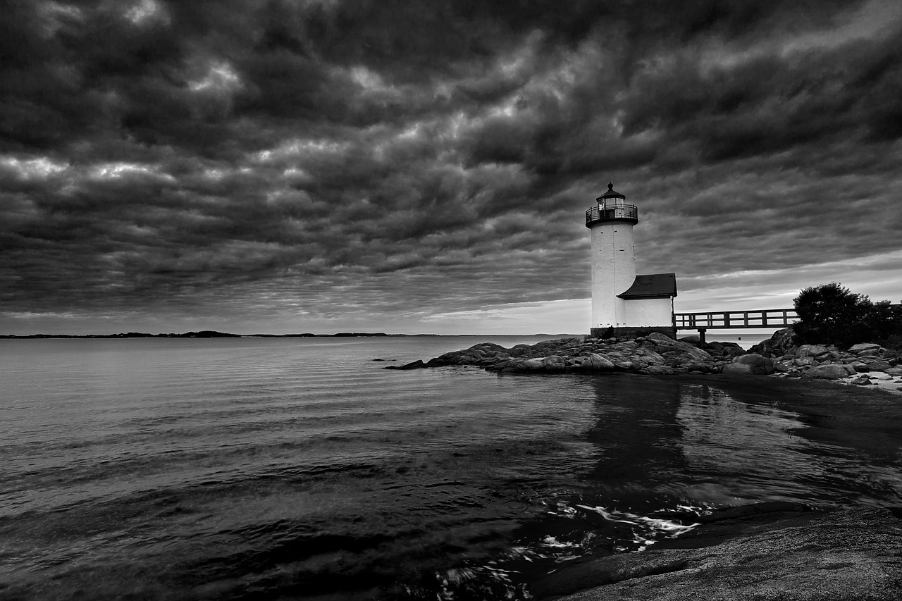 #100485-1 - Approaching Storm, Annisquam Lighthouse, Cape Ann, Massachusetts, USA