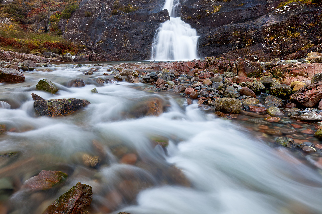 #100508-1 - Waterfall in Glen Coe, Highland Region, Scotland