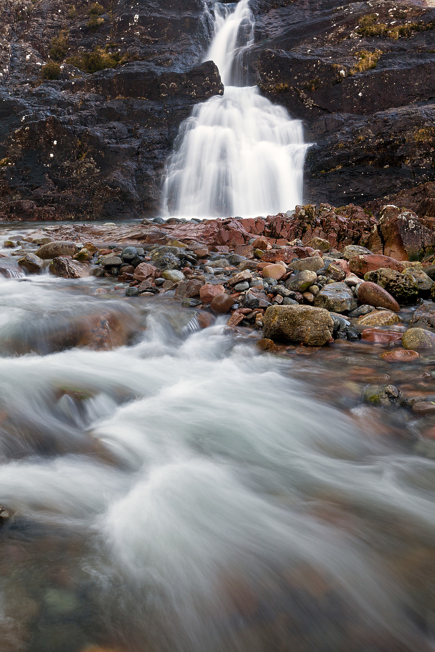 #100508-2 - Waterfall in Glen Coe, Highland Region, Scotland