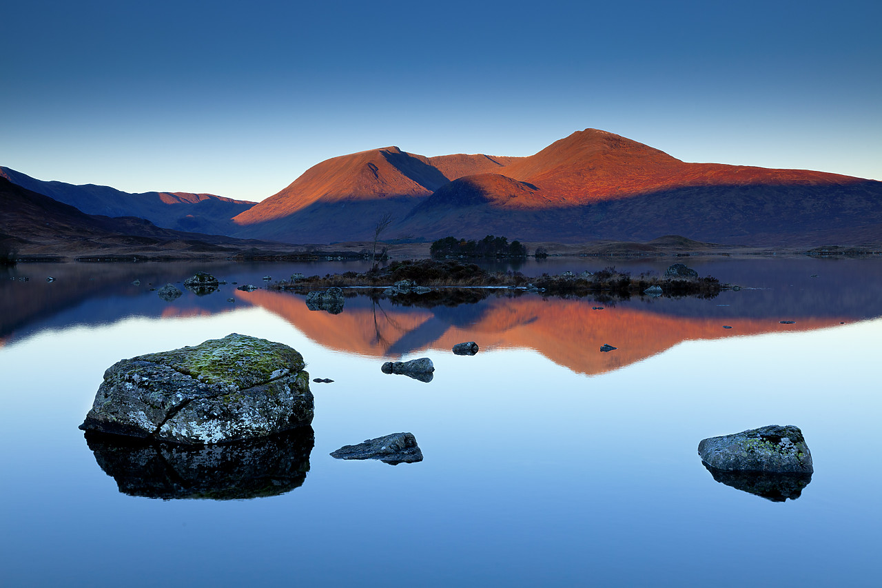 #100510-1 - Lochan na h-Achlaise Reflections, Rannoch Moor, Highland Region, Scotland