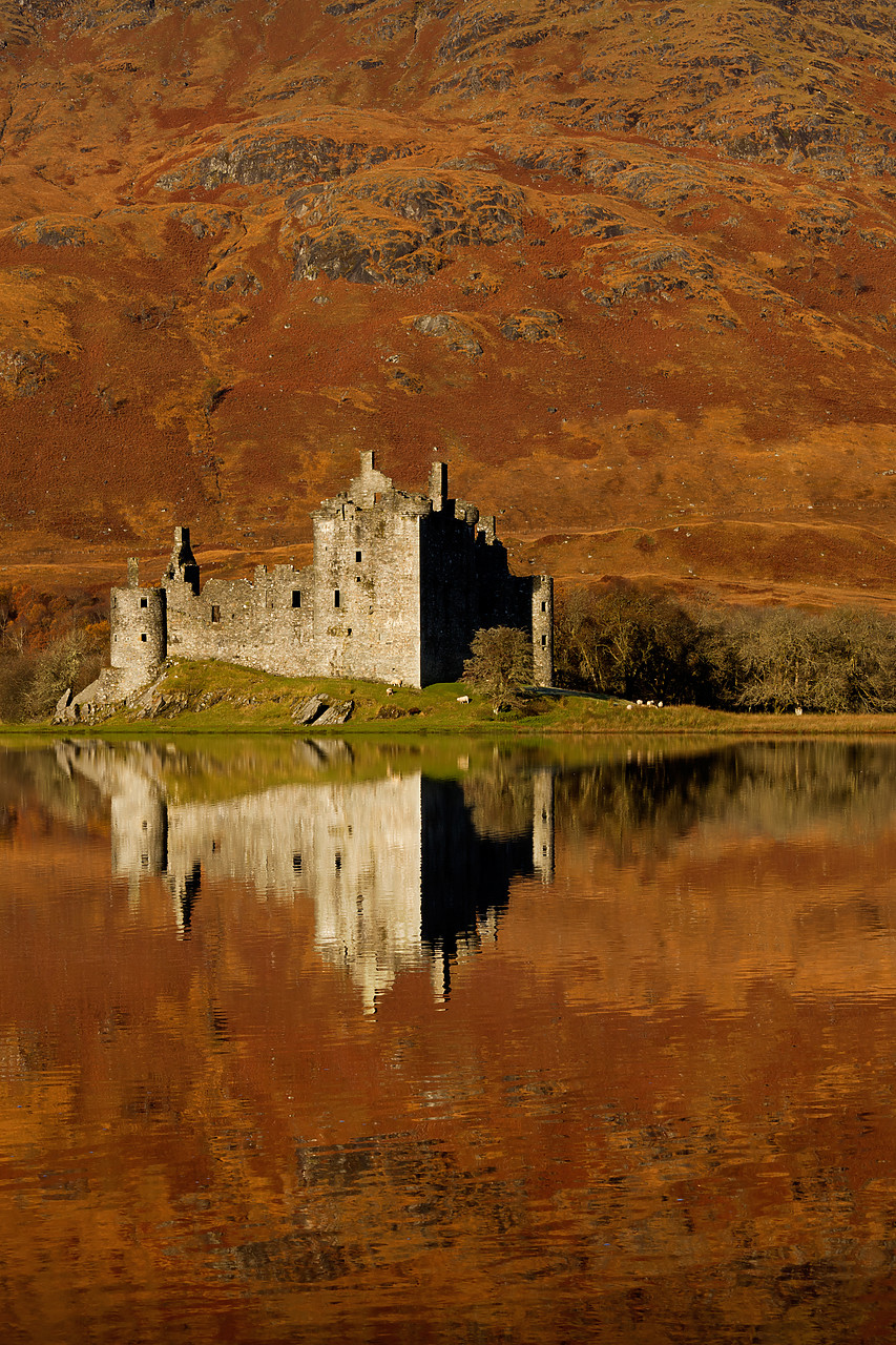 #100517-1 - Kilchurne Castle Reflecting in Loch Awe, Strathclyde Region, Scotland