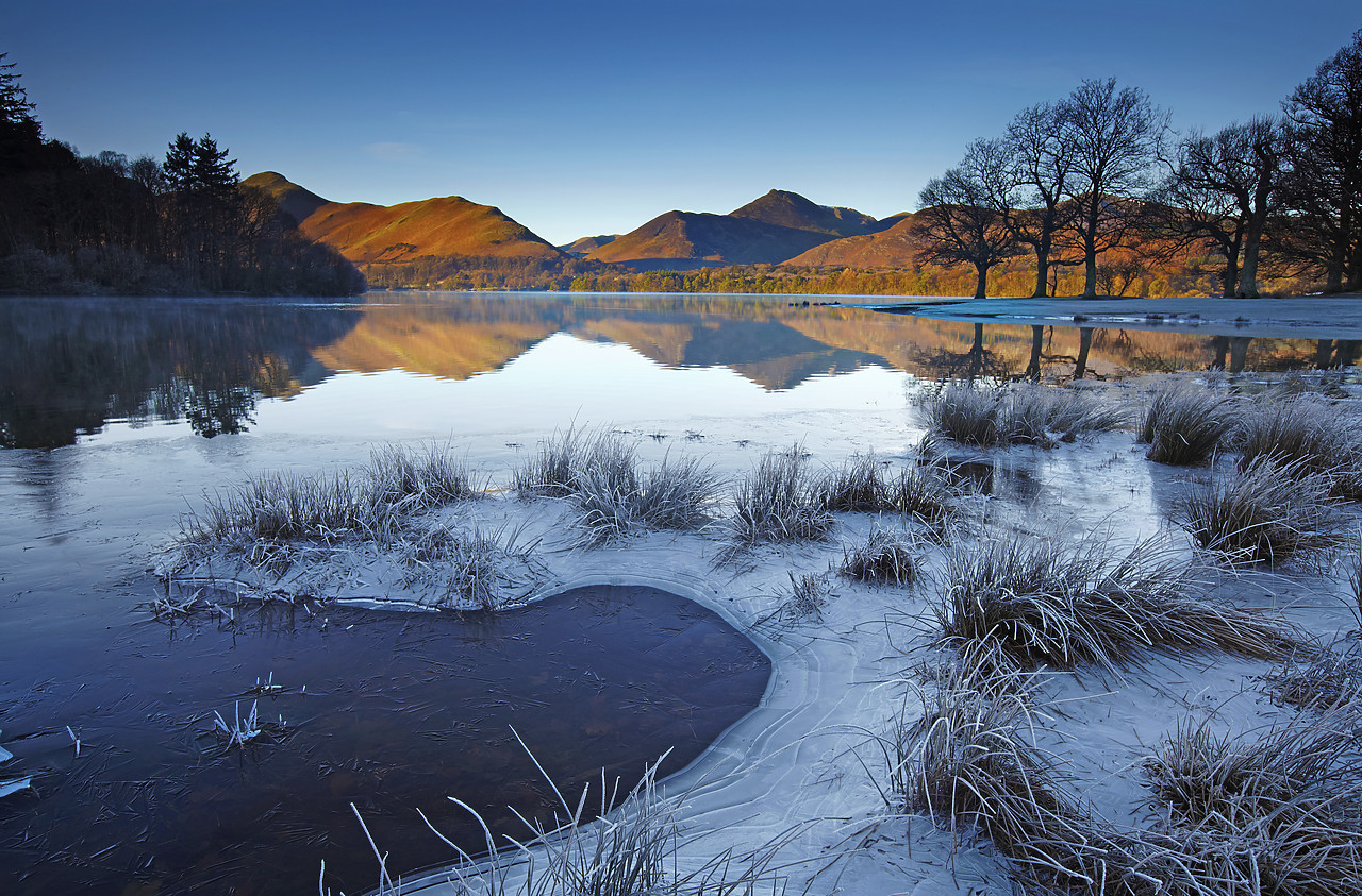 #1100018-1 - Frost Along Derwent Water, Lake District National Park, Cumbria, England