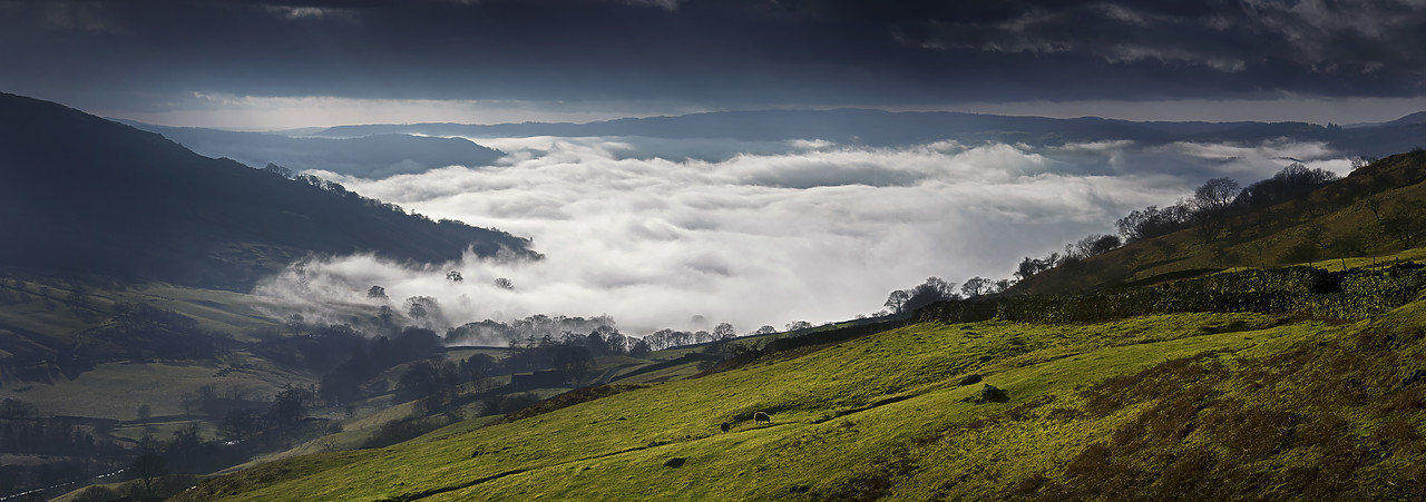 #110004-1 - Low Cloud Over Ambleside, Lake District National Park, Cumbria, England