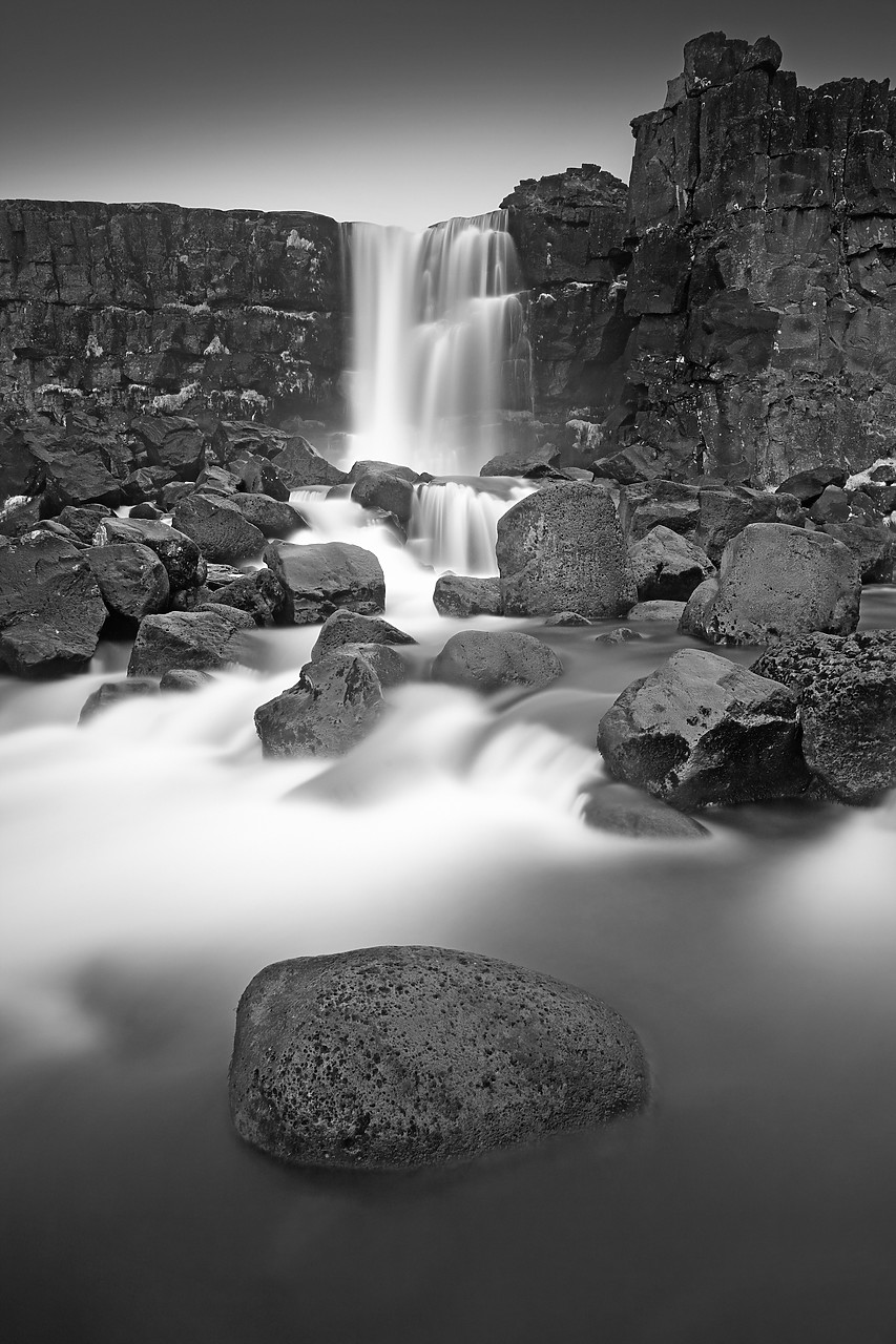 #110086-1 - Oxararfoss Waterfall, Pingvellir National Park, Iceland