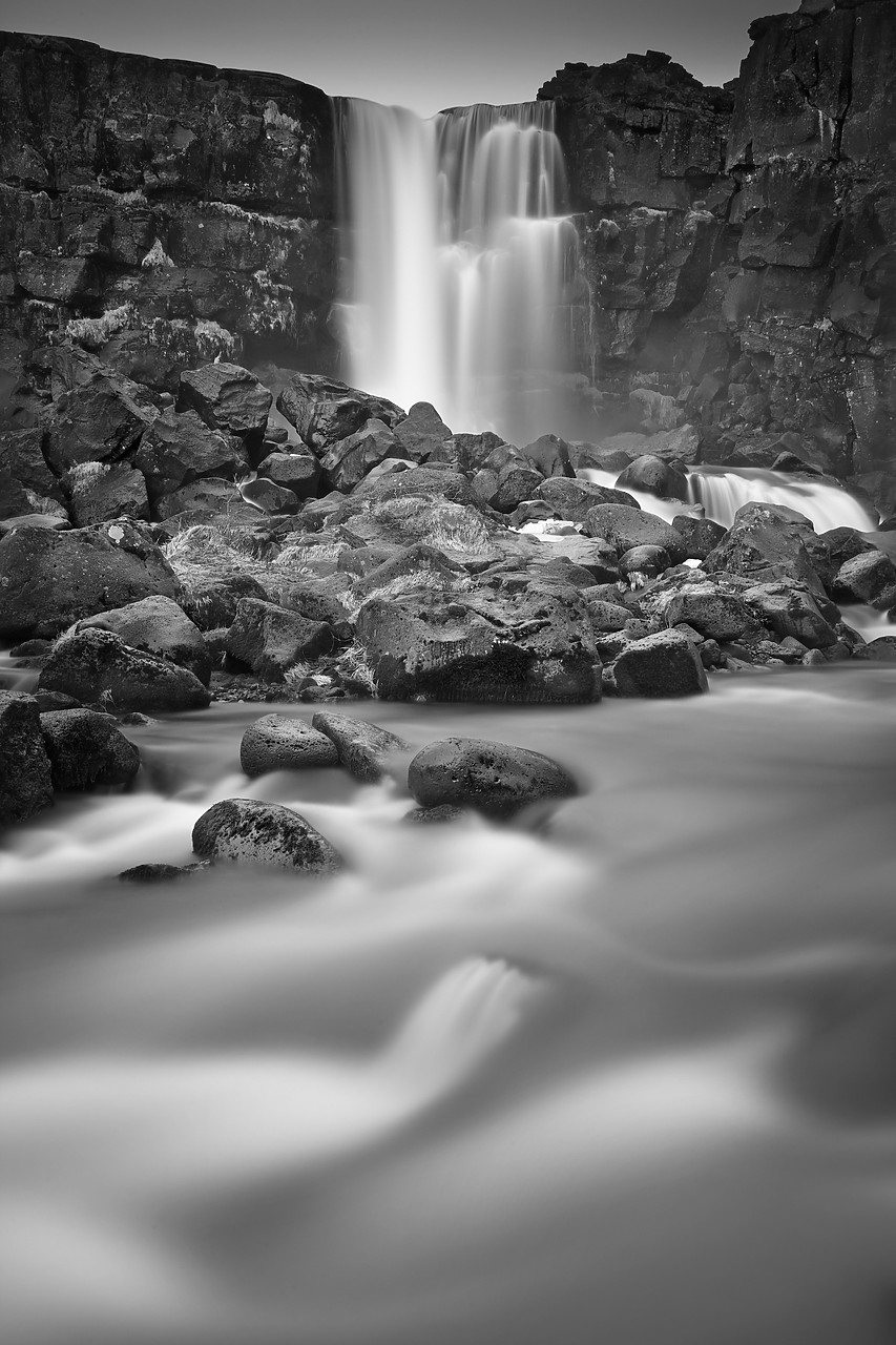 #110088-1 - Oxararfoss Waterfall, Pingvellir National Park, Iceland