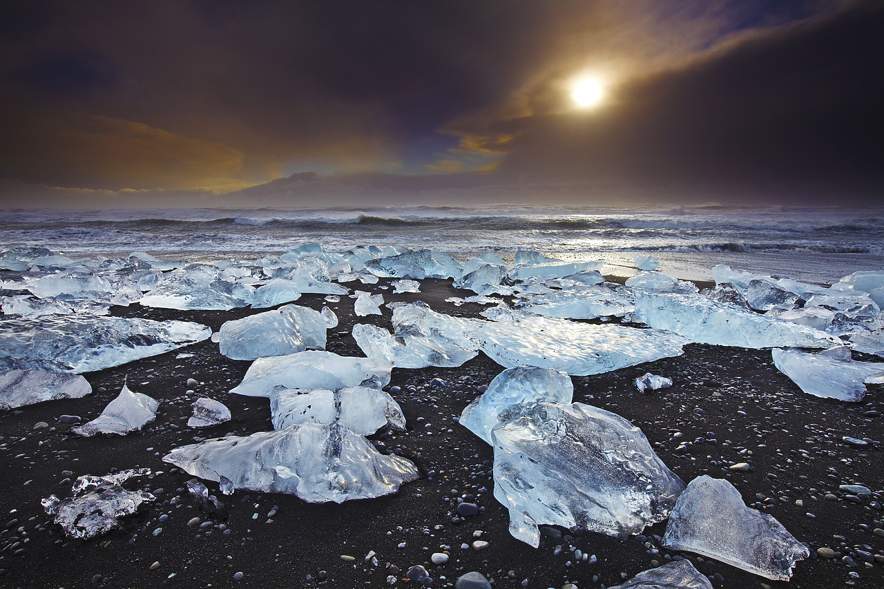 #110096-1 - Icebergs on Jokulsarlon Beach, Iceland