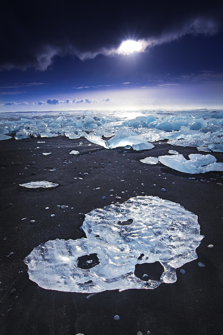 #110100-1 - Icebergs on Jokulsarlon Beach, Iceland