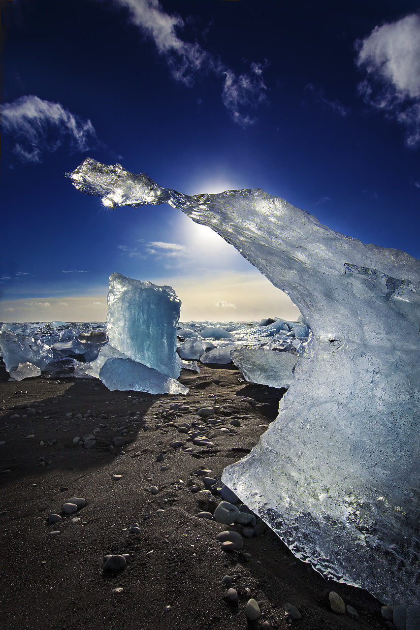 #110101-1 - Icebergs on Jokulsarlon Beach, Iceland