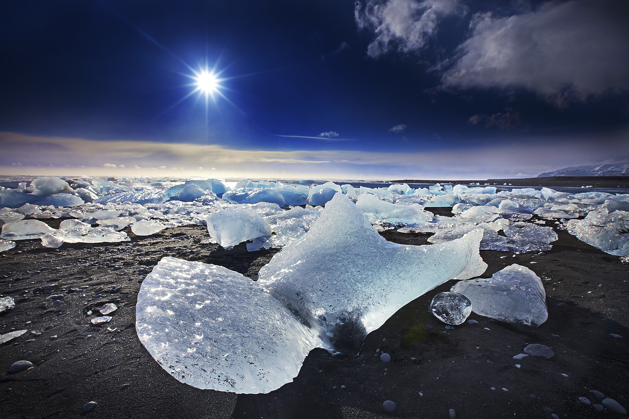 #110103-1 - Icebergs on Jokulsarlon Beach, Iceland