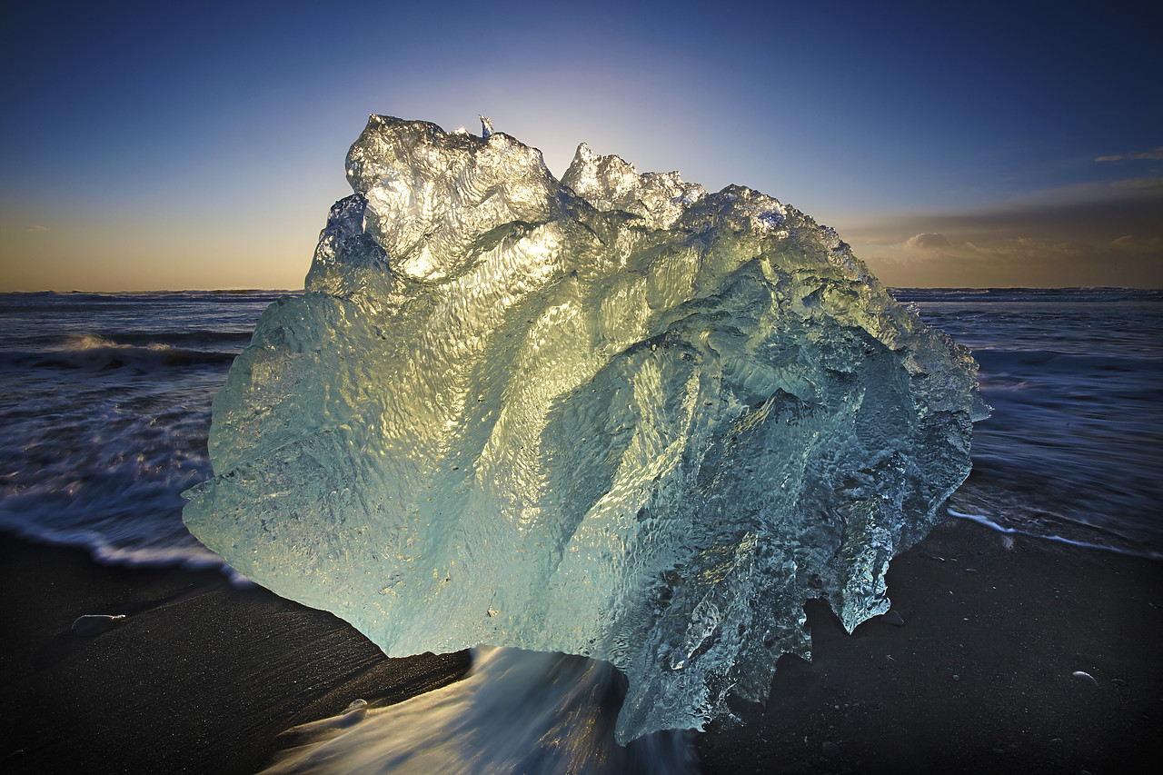 #110109-1 - Iceberg on Jokulsarlon Beach, Iceland