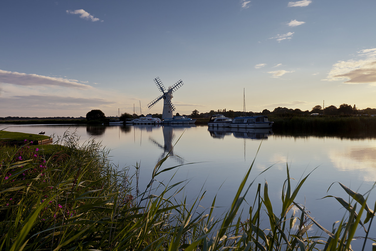 #110202-1 - Thurne Mill Reflections, Norfolk Broads National Park, England