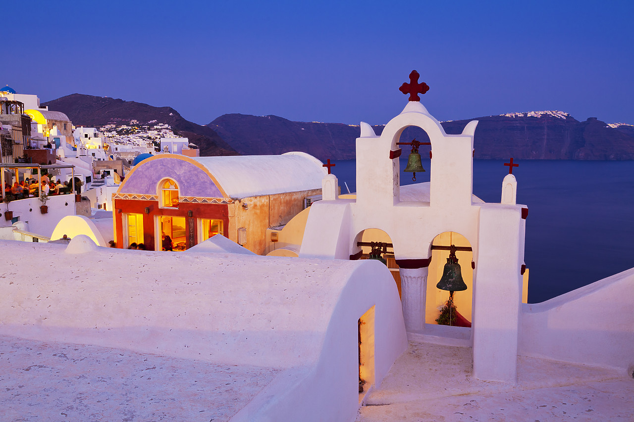#110274-1 - Oia at Twilight, Santorini, Cyclade Islands, Greece