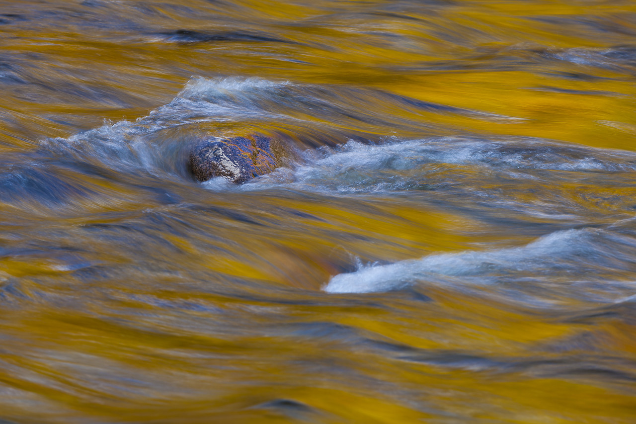 #110301-1 - Swift River Reflections in Autumn, New Hampshire, USA