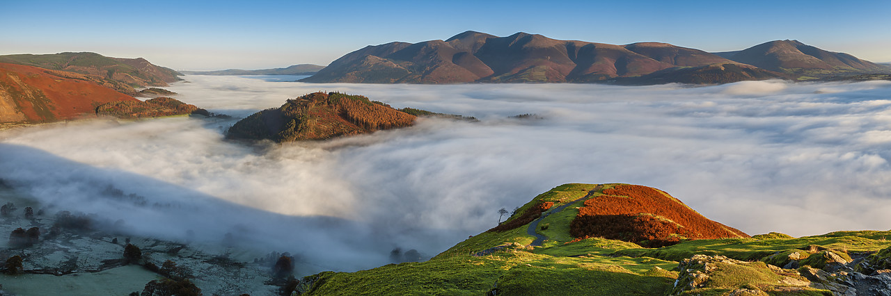 #110367-1 - Low Cloud Below Skiddaw Viewed From Catbells, Lake District National Park, Cumbria, England