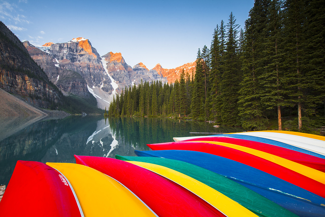 #120205-1 - Canoes on Moraine Lake, Banff National Park, Alberta, Canada