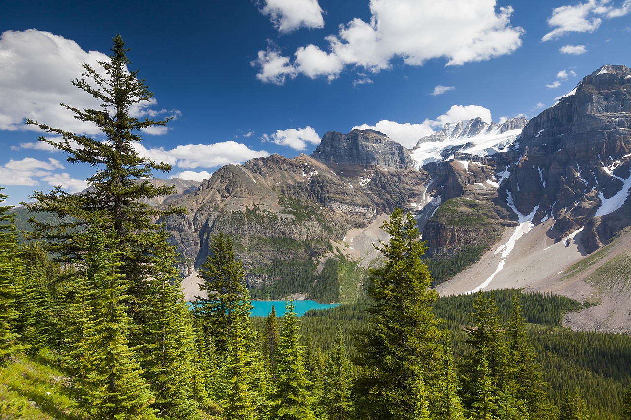 #120212-1 - View over Moraine Lake & Valley of the Ten Peaks, Banff National Park, Alberta, Canada