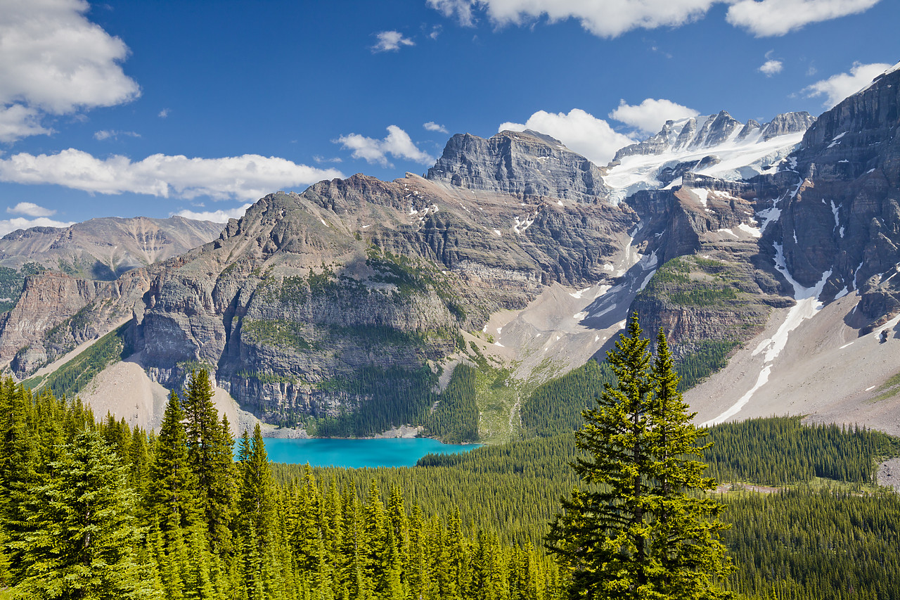 #120213-1 - View over Moraine Lake & Valley of the Ten Peaks, Banff National Park, Alberta, Canada