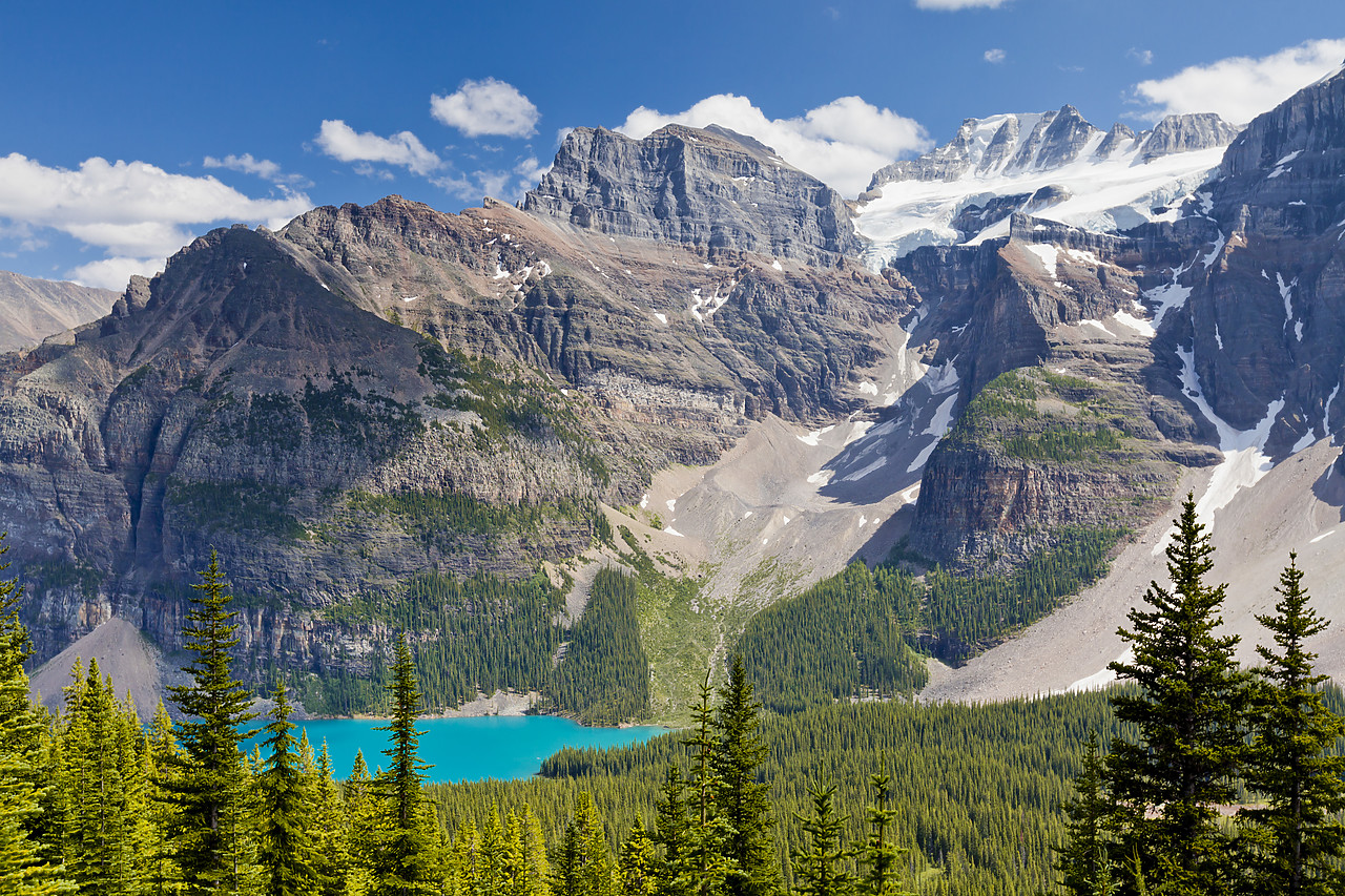 #120214-1 - View over Moraine Lake & Valley of the Ten Peaks, Banff National Park, Alberta, Canada