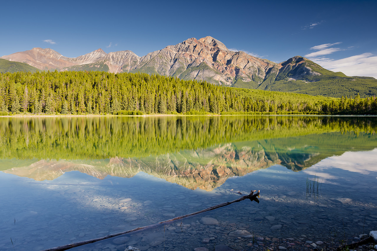 #120228-1 - Pyramid Mountain Reflecting in Patricia Lake, Jasper National Park, Alberta, Canada