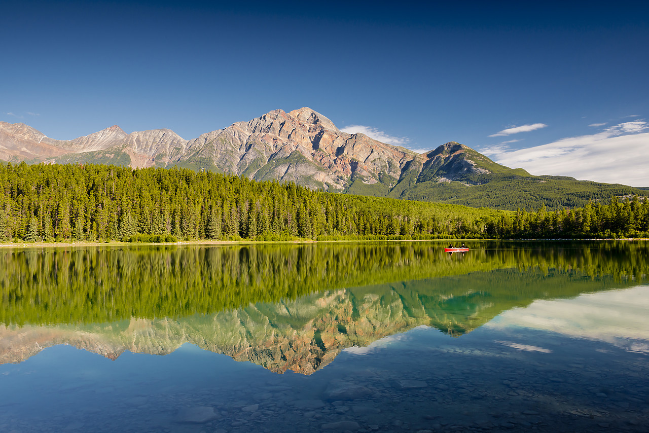 #120229-1 - Pyramid Mountain Reflecting in Patricia Lake, Jasper National Park, Alberta, Canada