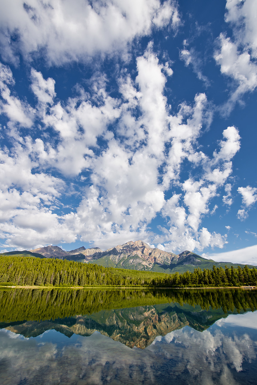 #120239-1 - Pyramid Mountain Reflecting in Patricia Lake, Jasper National Park, Alberta, Canada