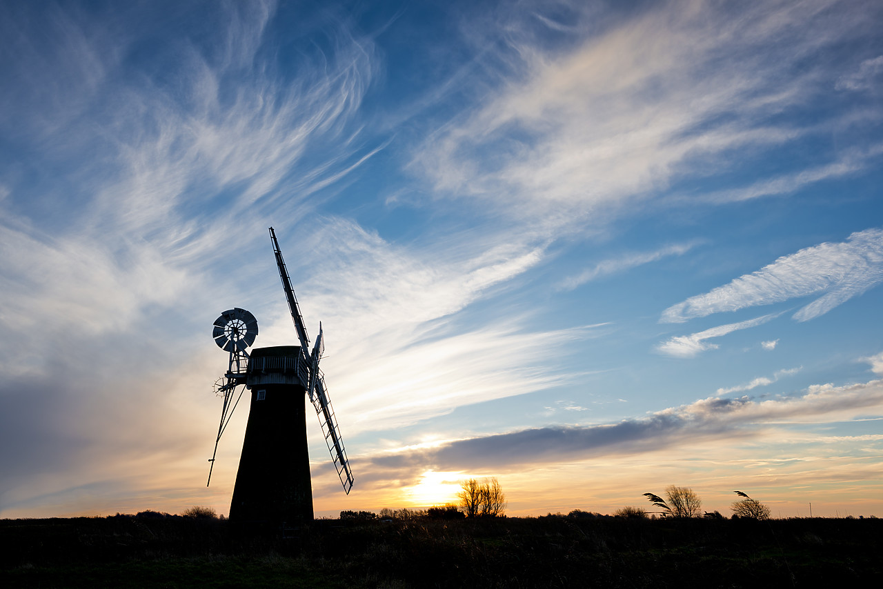 #120288-1 - St. Benet's Mill at Sunrise, Norfolk Broads National Park, Norfolk, England