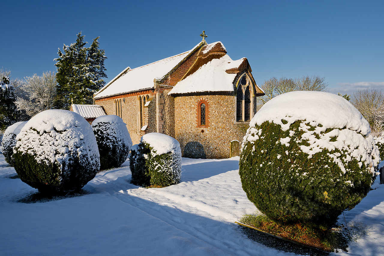 #130018-1 - Hempstead Church in Winter, Norfolk, England