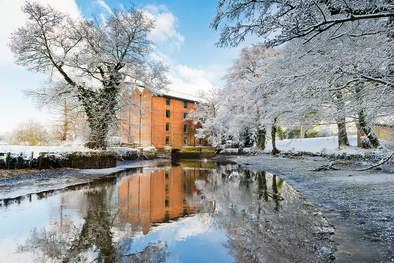 #130023-1 - Letheringsett Water Mill in Winter, Letheringsett, Norfolk, England