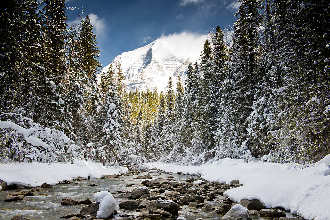 #130040-1 - Mt. Robson in Winter, Mt. Robson Provincial Park, British Columbia, Canada