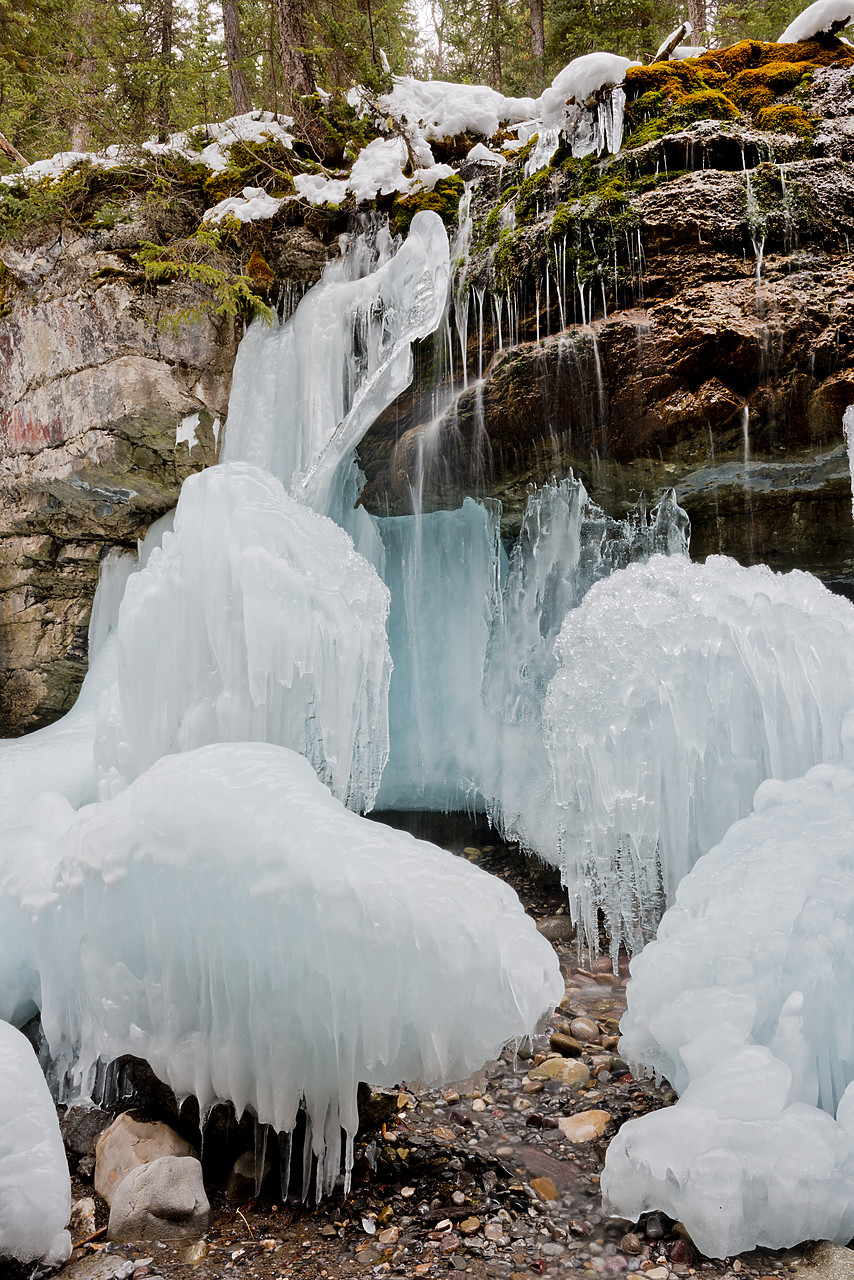 #130050-1 - Ice Formations, Maligne Canyon, Jasper National Park, Alberta, Canada