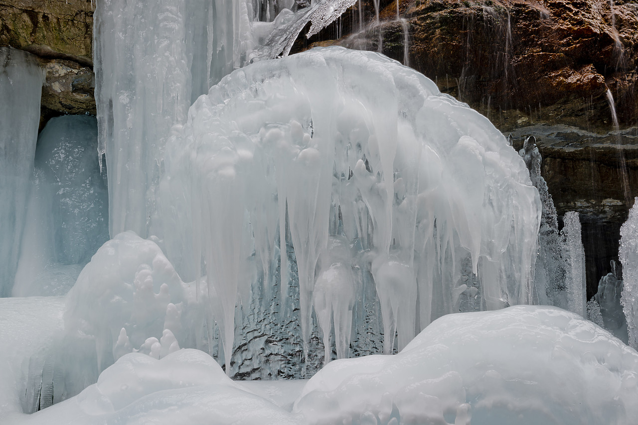 #130051-1 - Ice Formations, Maligne Canyon, Jasper National Park, Alberta, Canada