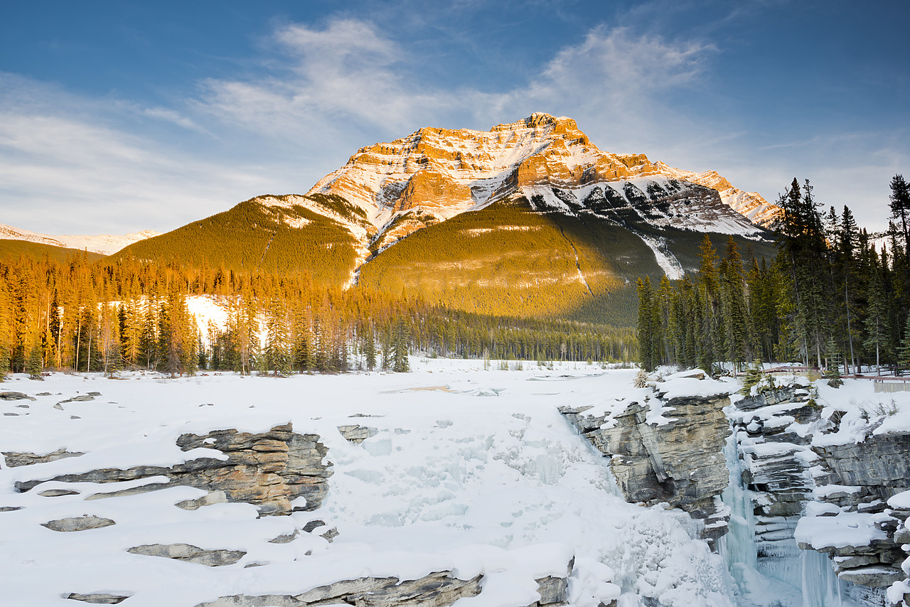 #130083-1 - Frozen Athabasca Falls, Jasper National Park, Alberta, Canada