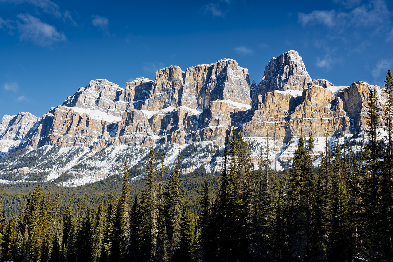 #130087-1 - Castle Mountain in Winter, Banff National Park, Alberta, Canada