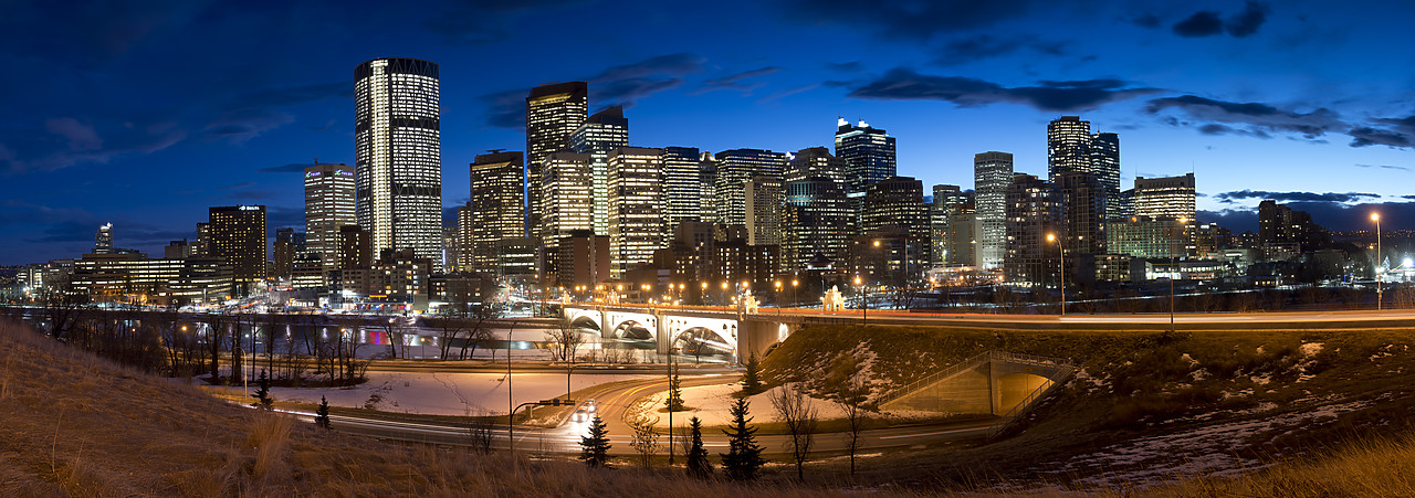 #130096-1 - Calgary Skyline at Night, Alberta, Canada