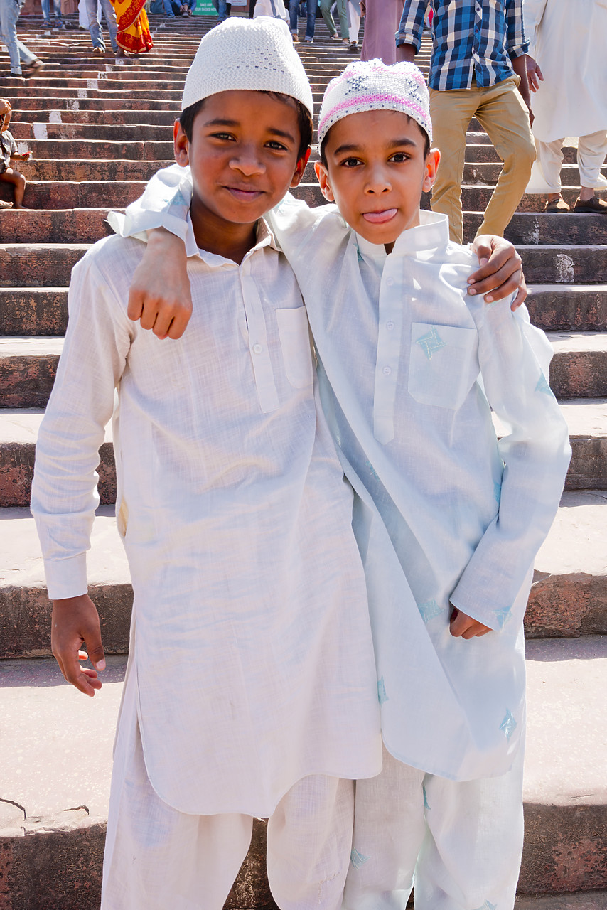 #130140-1 - Young Indian Boys, Jama Masjid, Old Delhi, India