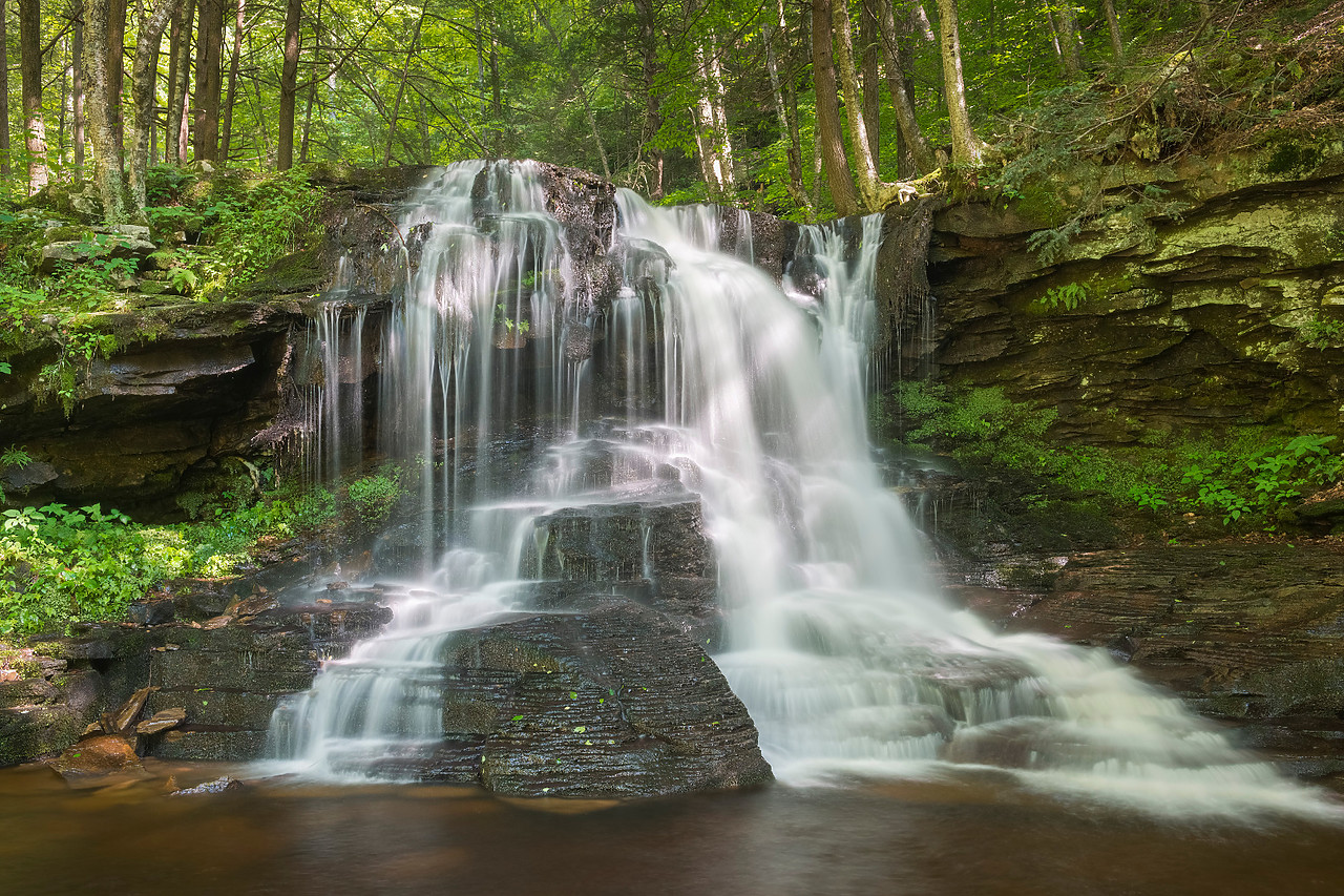 #130254-1 - Dry Run Falls, Wyoming State Forest, Sullivan County, Pennsylvania, USA