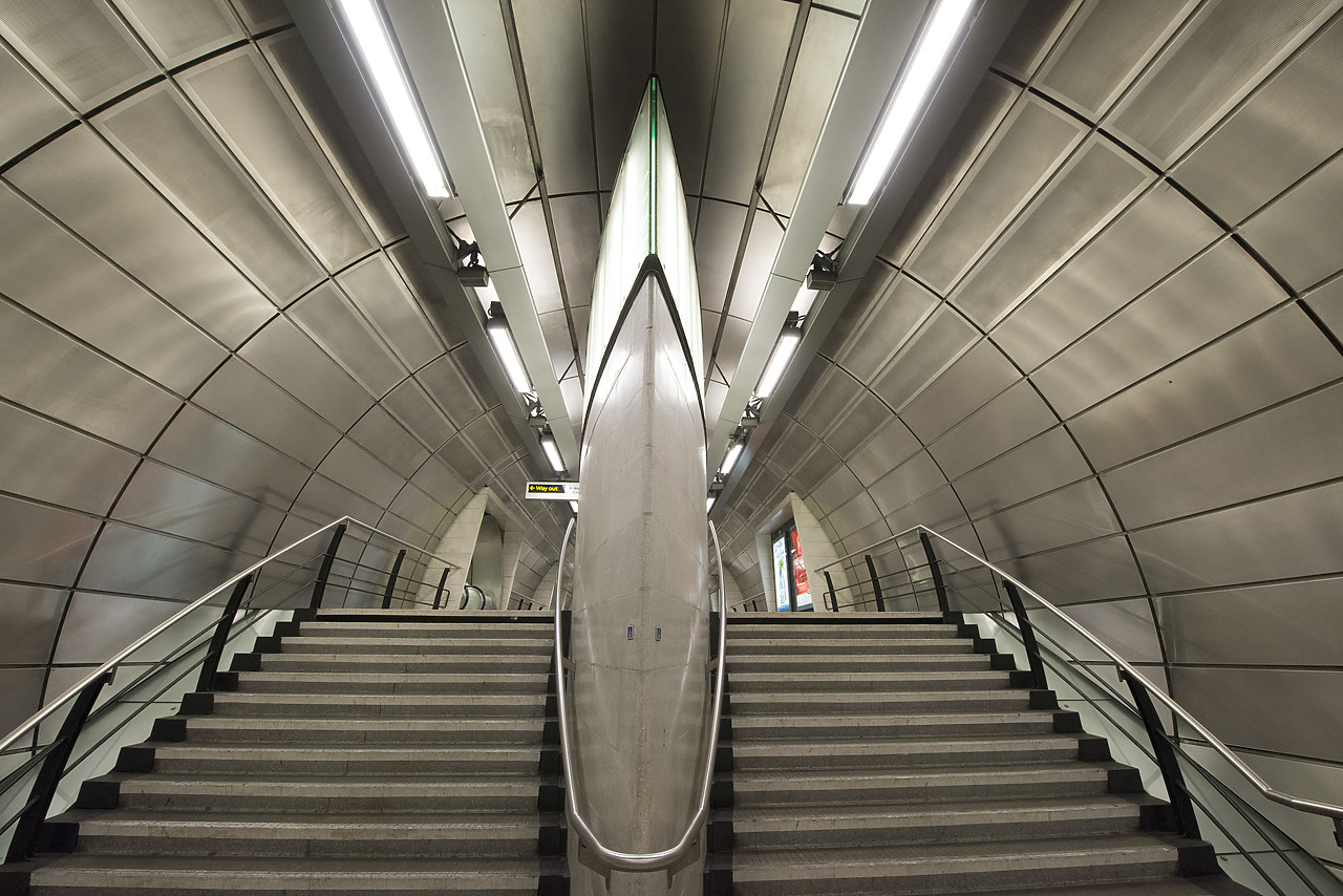 #130271-1 - London Underground Station Staircase, London, England