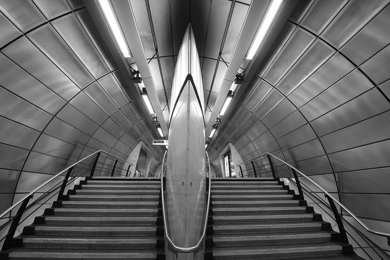 #130271-2 - London Underground Station Staircase, London, England