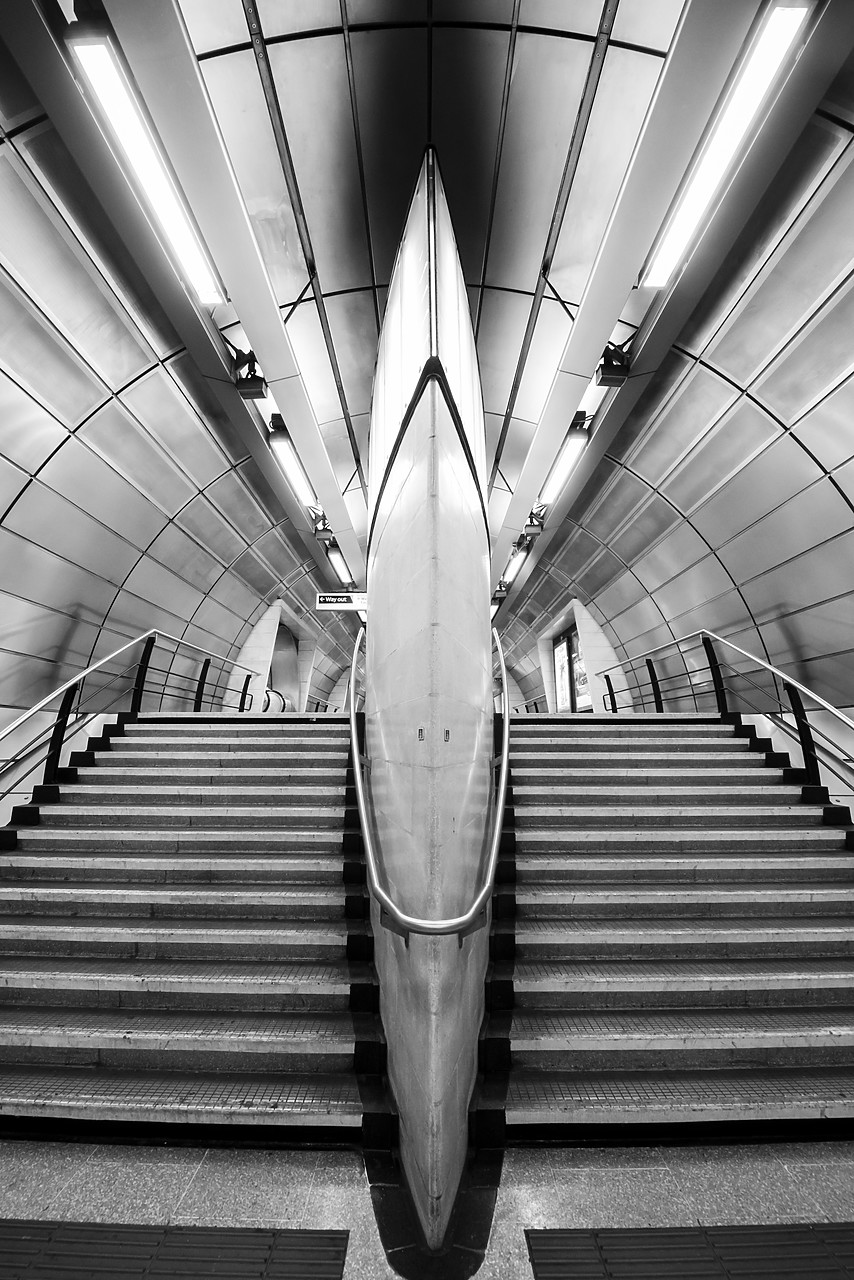 #130271-3 - London Underground Station Staircase, London, England