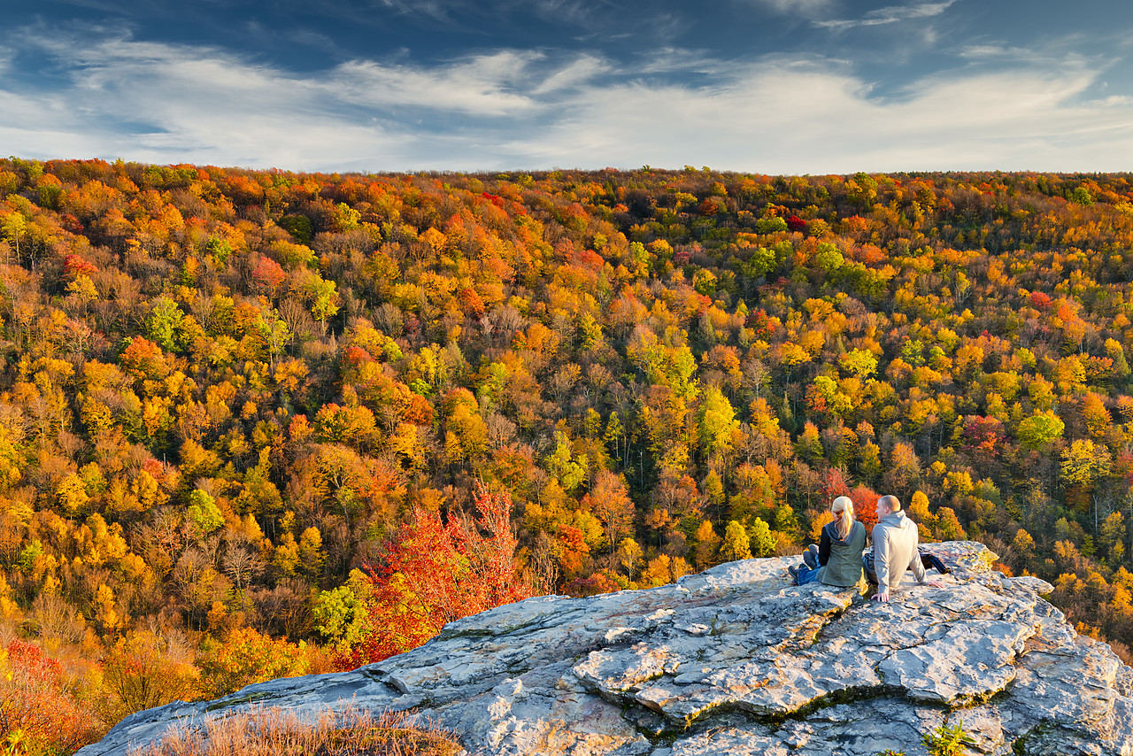 #130354-1 - Couple at Lindy Point in Autumn, Blackwater Falls State Park, West Virginia, USA