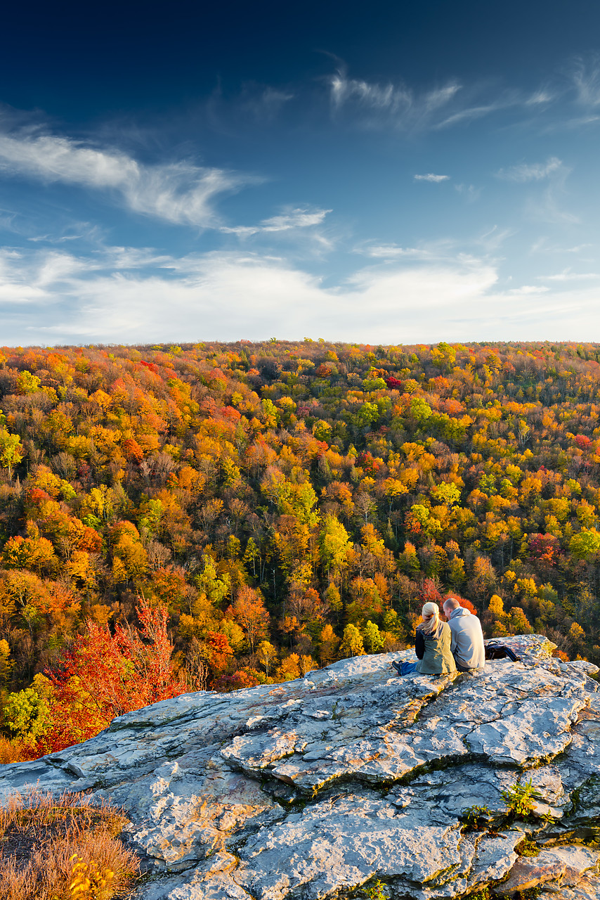#130354-2 - Couple at Lindy Point in Autumn, Blackwater Falls State Park, West Virginia, USA