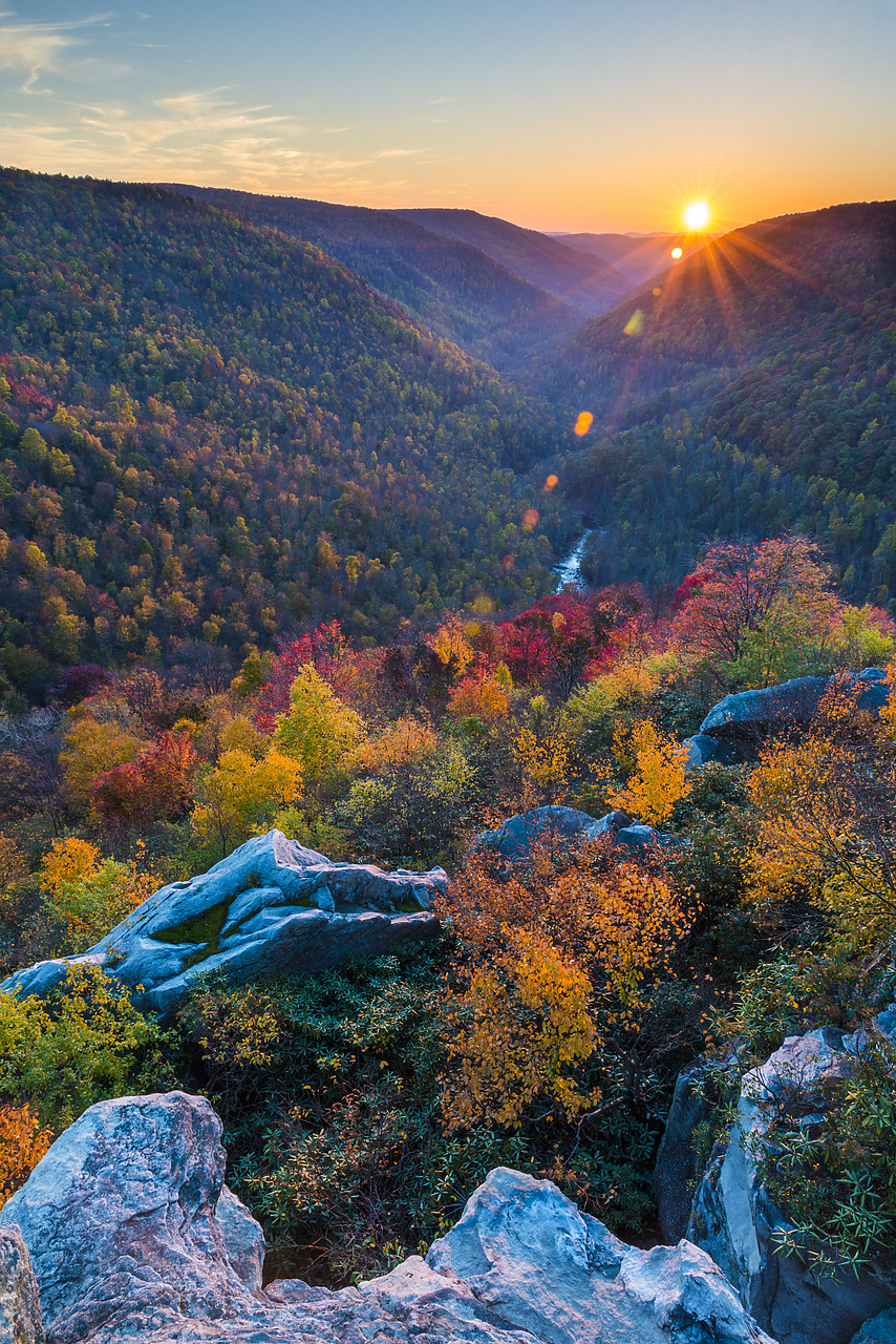 #130355-1 - Lindy Point at Sunset in Autumn, Blackwater Falls State Park, West Virginia, USA