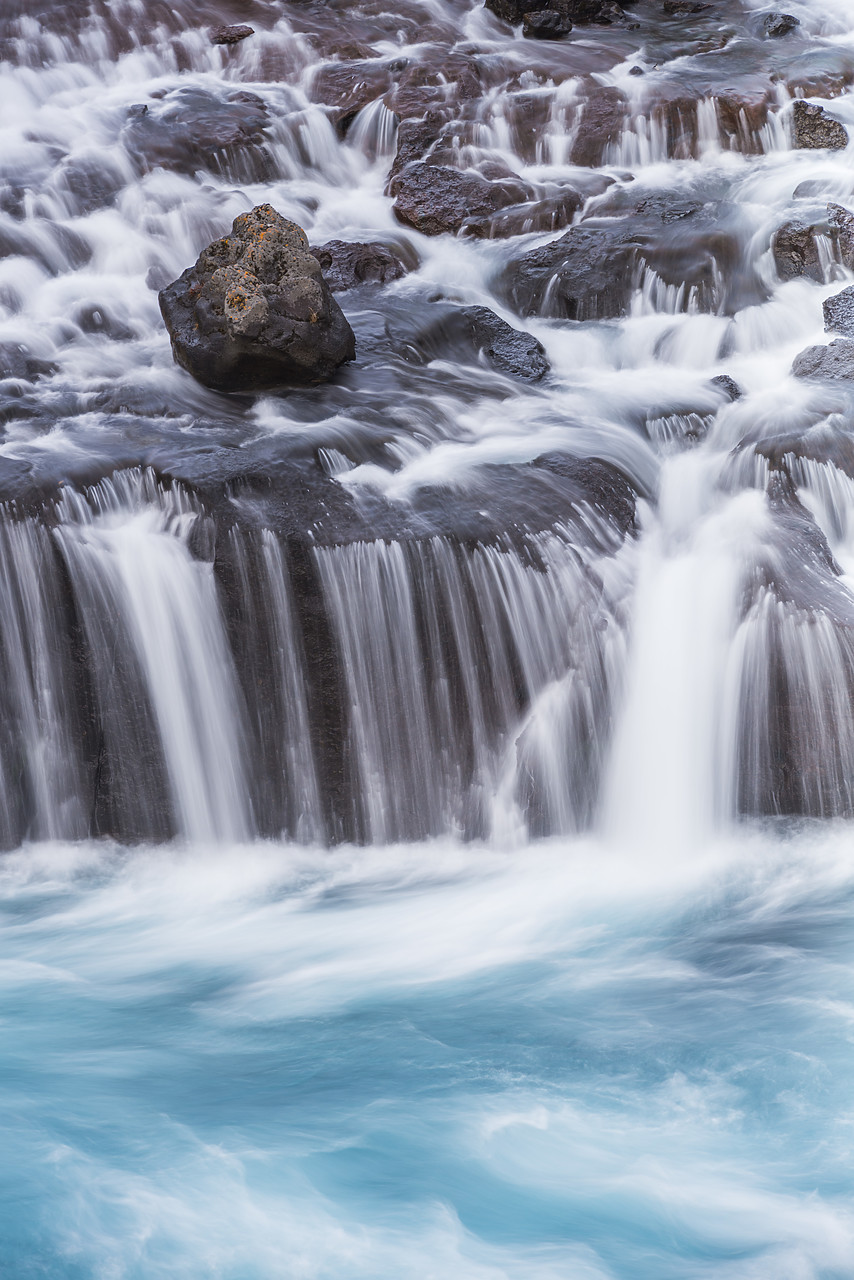 #140006-2 - Hraunfossar Waterfall, Husafell, Iceland