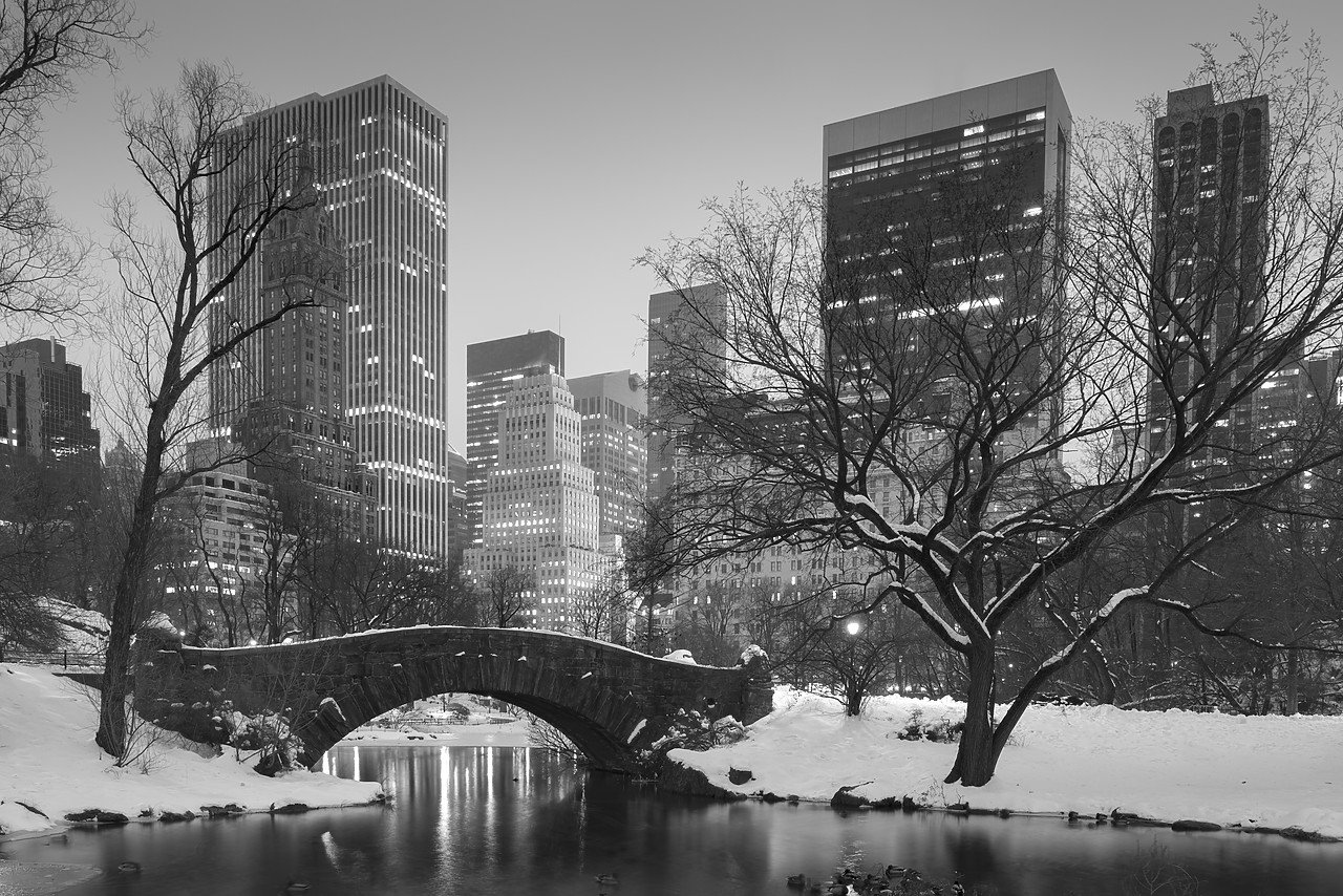 #140067-1 - Stone Bridge in Winter, Central Park, New York, NY, USA