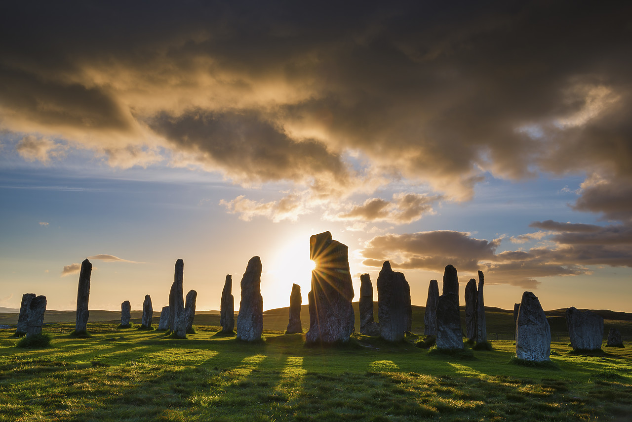 #140193-1 - Callanish Standing Stones at Sunset, Isle of Lewis, Outer Hebrides, Scotland