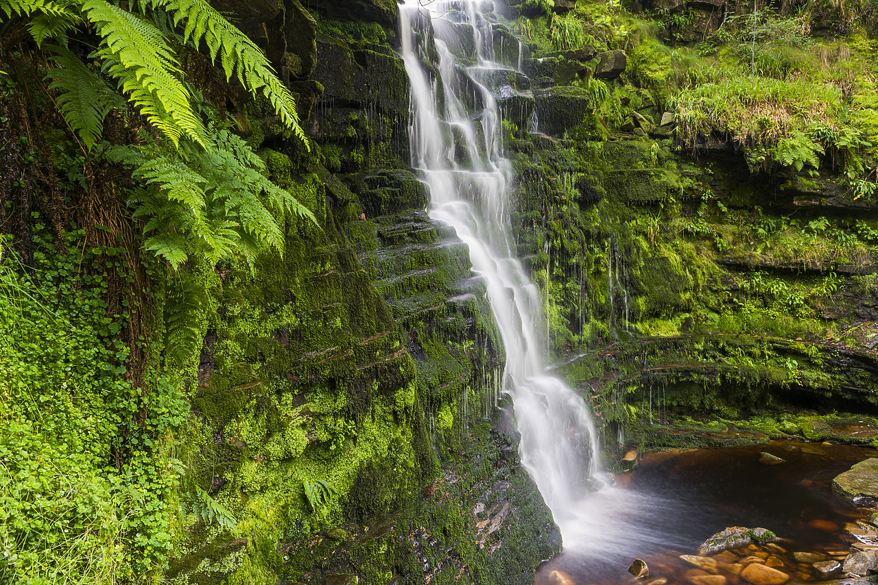 #140300-1 - Black Clough Falls, Peak District National Park, Derbyshire, England