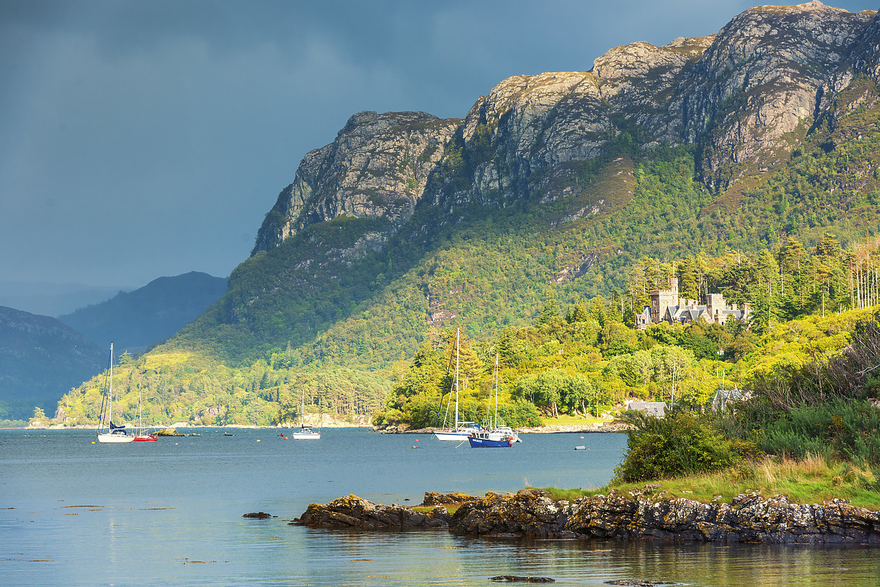 #140323-1 - Duncraig Castle Overlooking Loch Carron, Plockton, Highland Region, Scotland