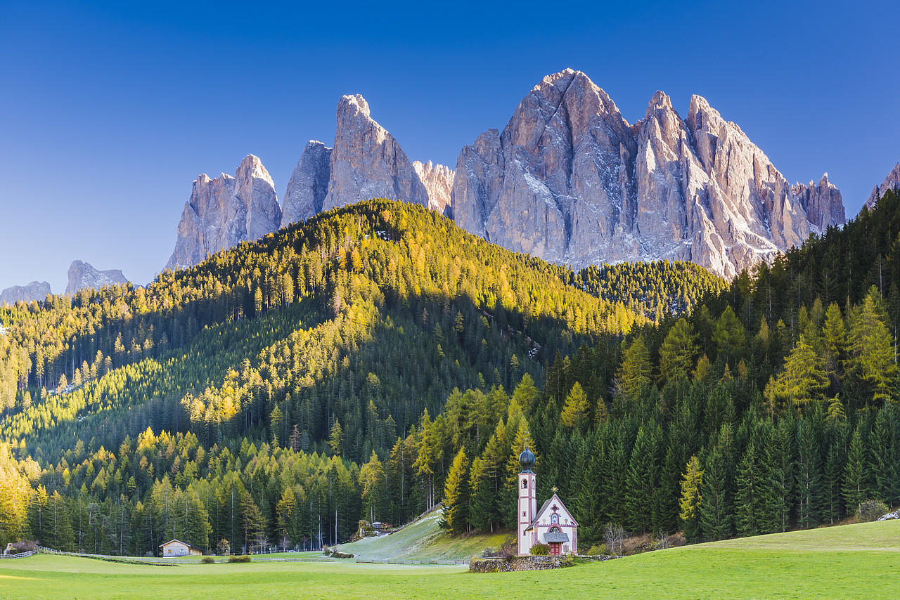 #140366-1 - St. Johann Church,  Val di Funes, Dolomites, South Tyrol, Italy