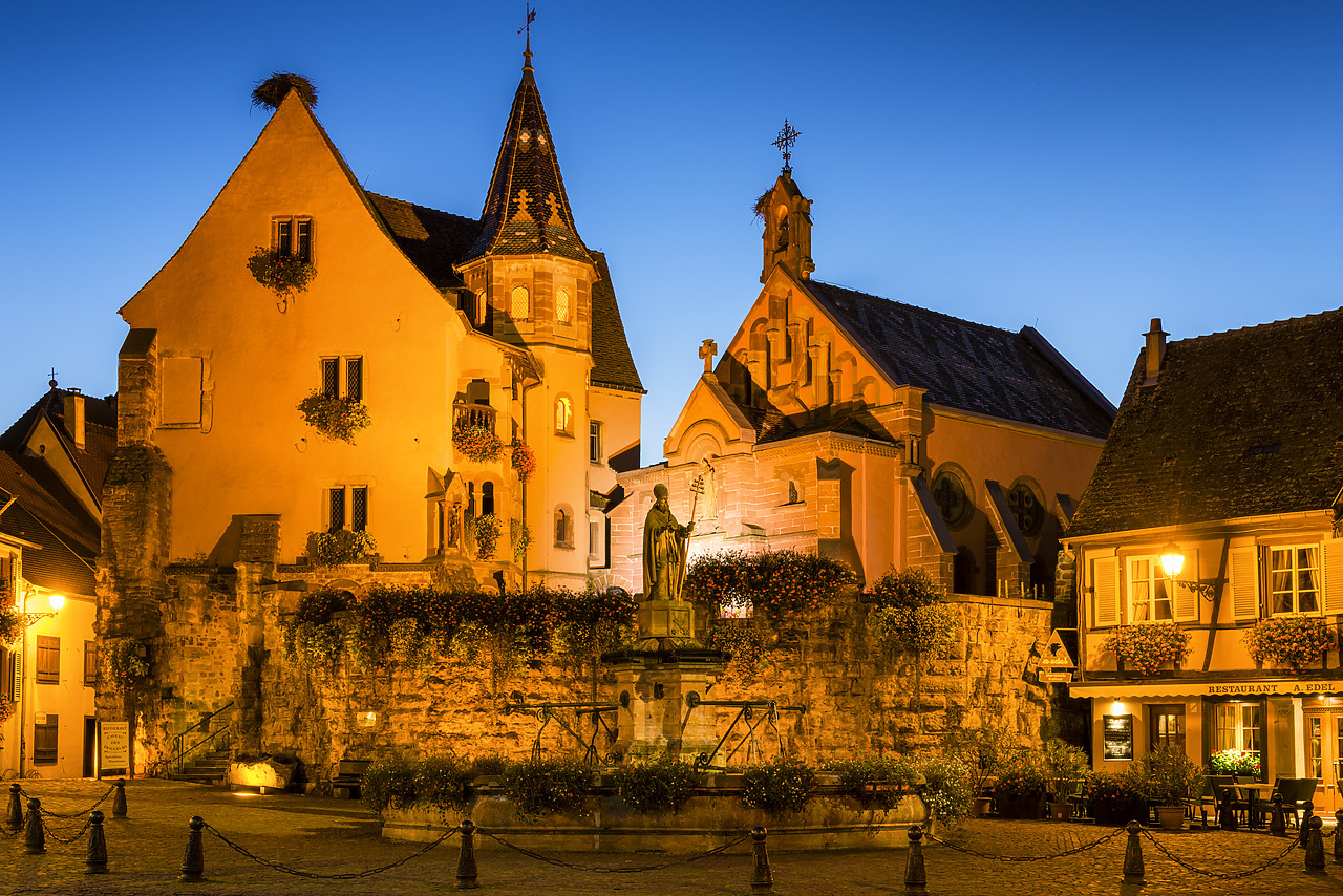 #140417-1 - Eguisheim at Night, Alsace, France