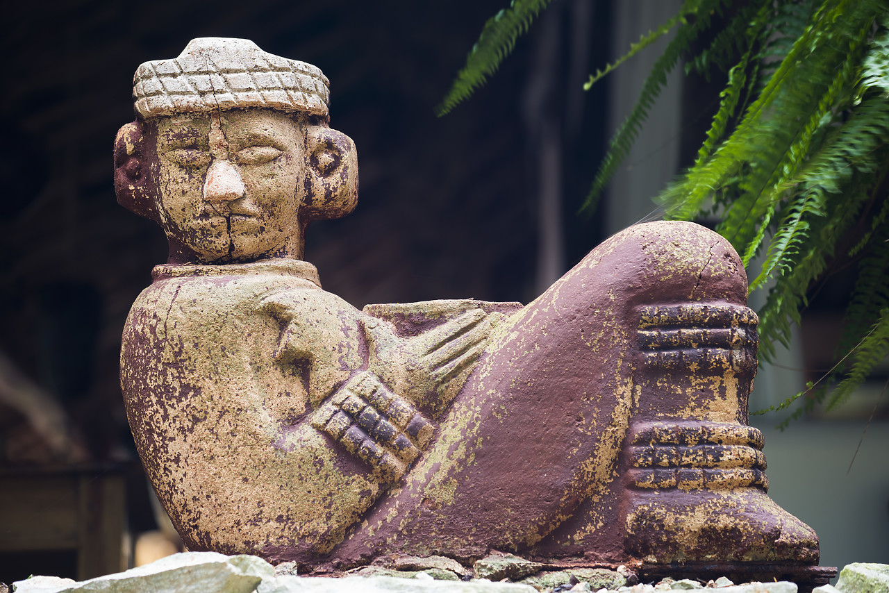 #150004-1 - Chaac Mool Statue, Yucatan, Mexico